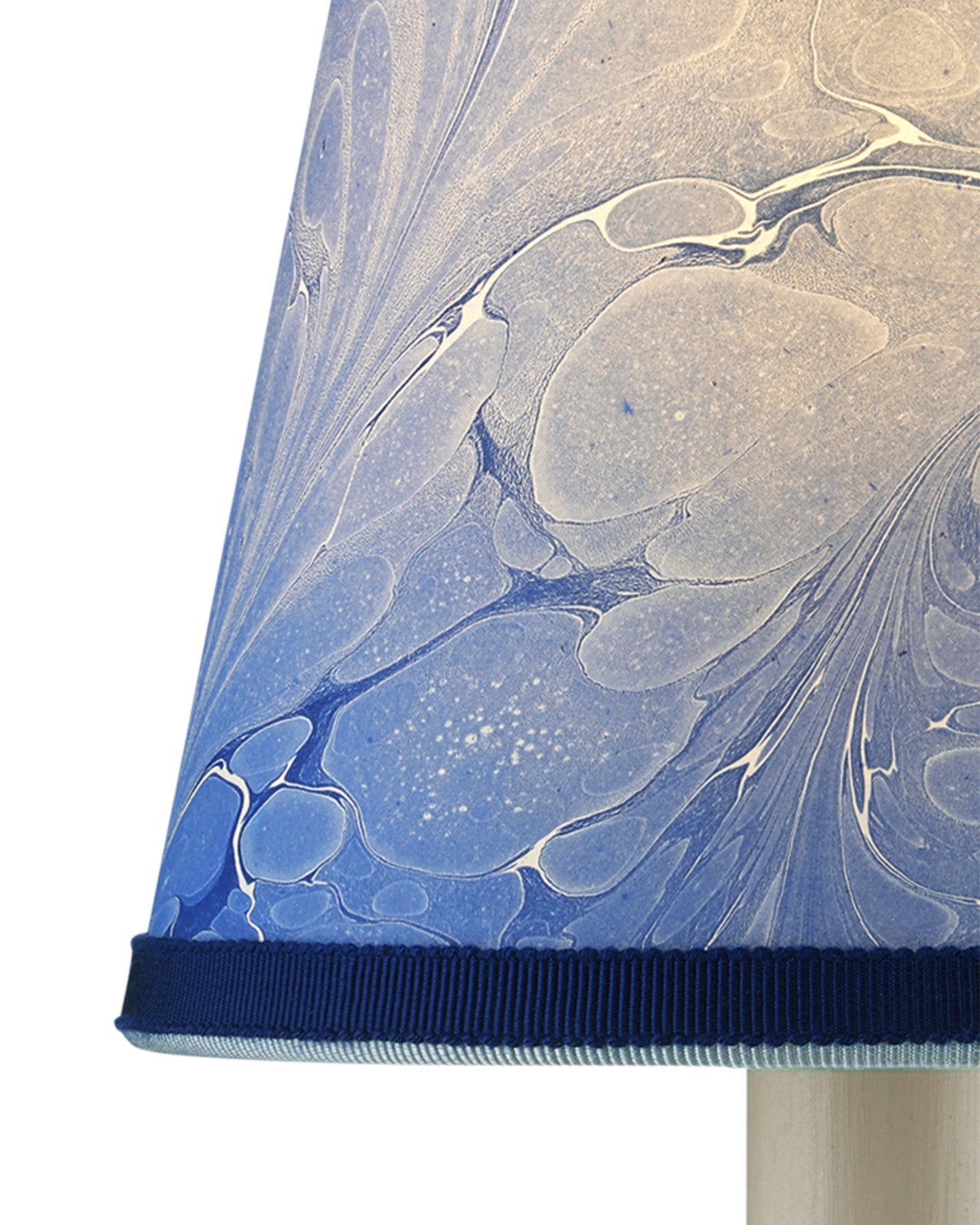 Marble Blue Paper Tapered Chandelier Shade
